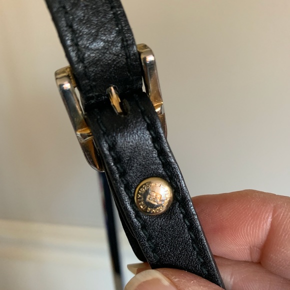 Vintage Pre-1980 FENDI Black Leather Pequin Domed Shoulder Bag - Picture 6 of 10